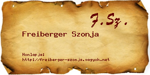 Freiberger Szonja névjegykártya